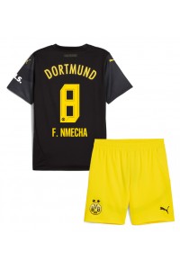 Borussia Dortmund Felix Nmecha #8 Jalkapallovaatteet Lasten Vieraspeliasu 2024-25 Lyhythihainen (+ Lyhyet housut)